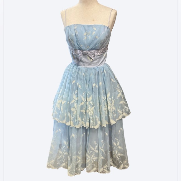 Handmade Dresses & Skirts - 1950’s handmade formal gown blue & purple size 0